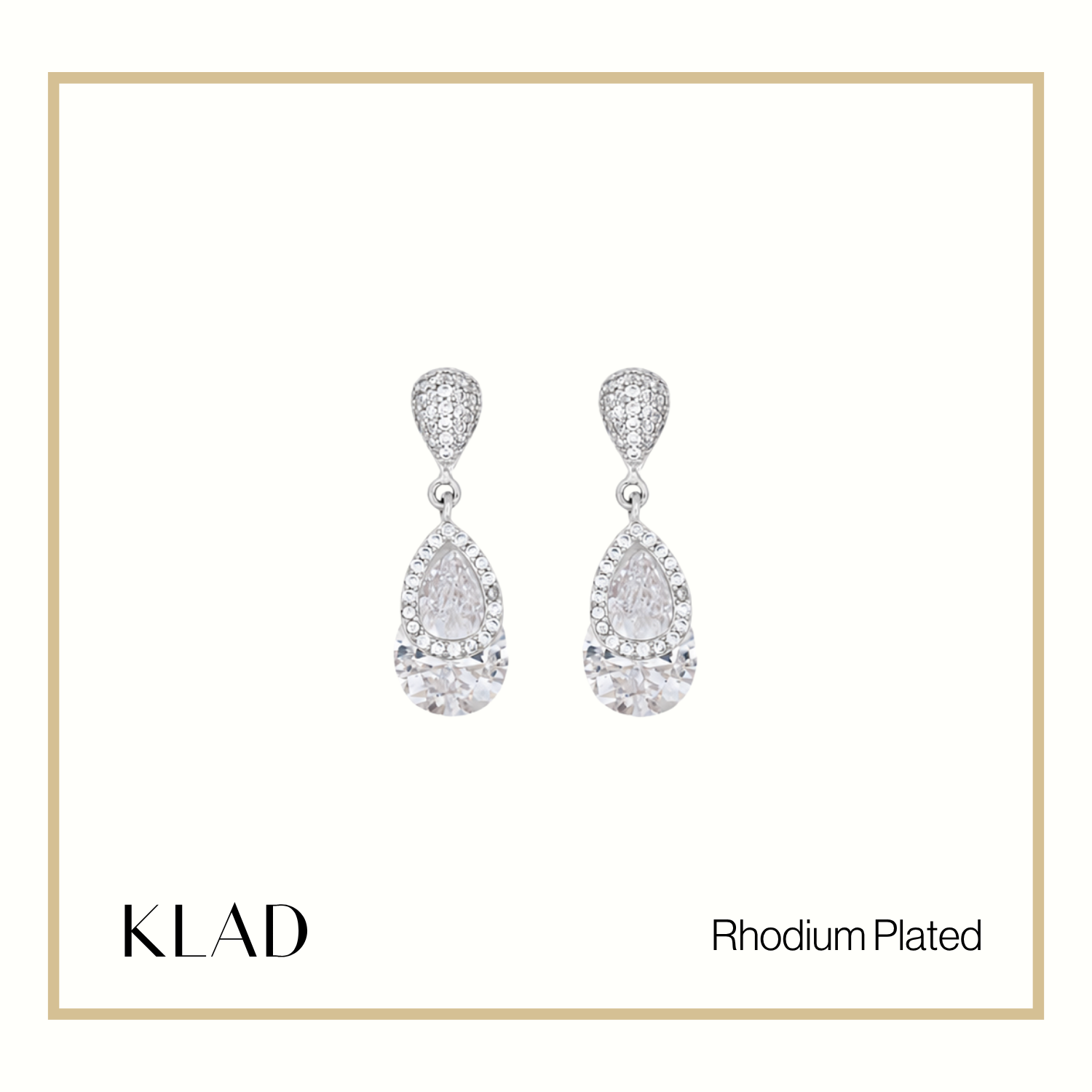 Emberly Dangling Earrings in Rhodium