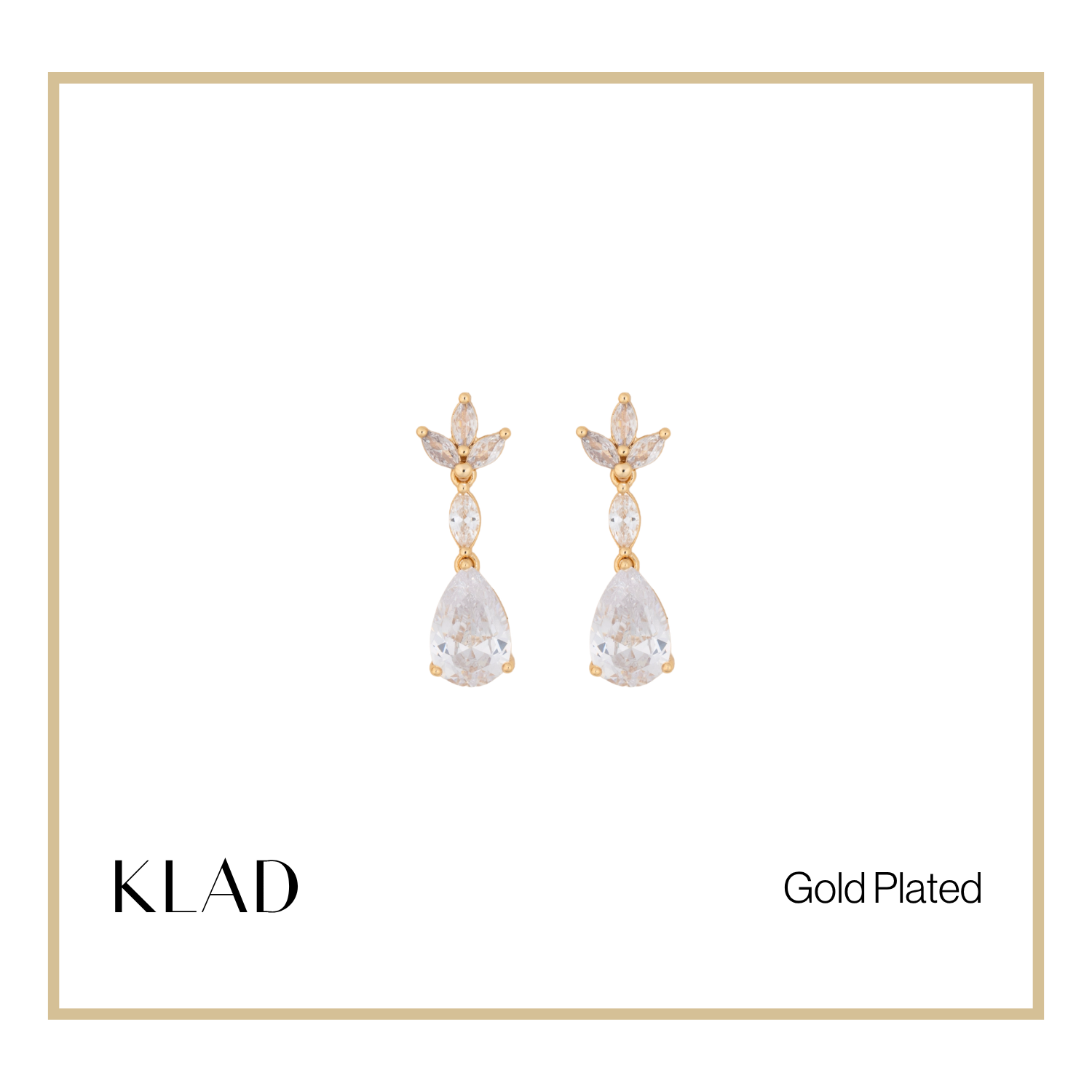 Eriza Drop Earrings in Gold