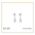 Eriza Drop Earrings in Rhodium