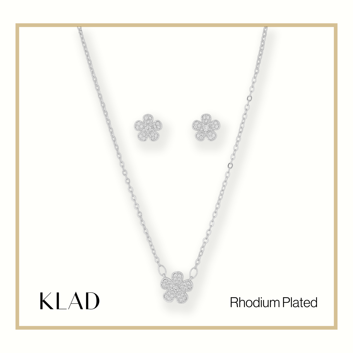 Mireille Jewelry Set in Rhodium