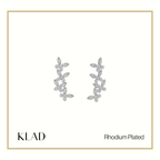 Raya Dangling Earrings in Rhodium