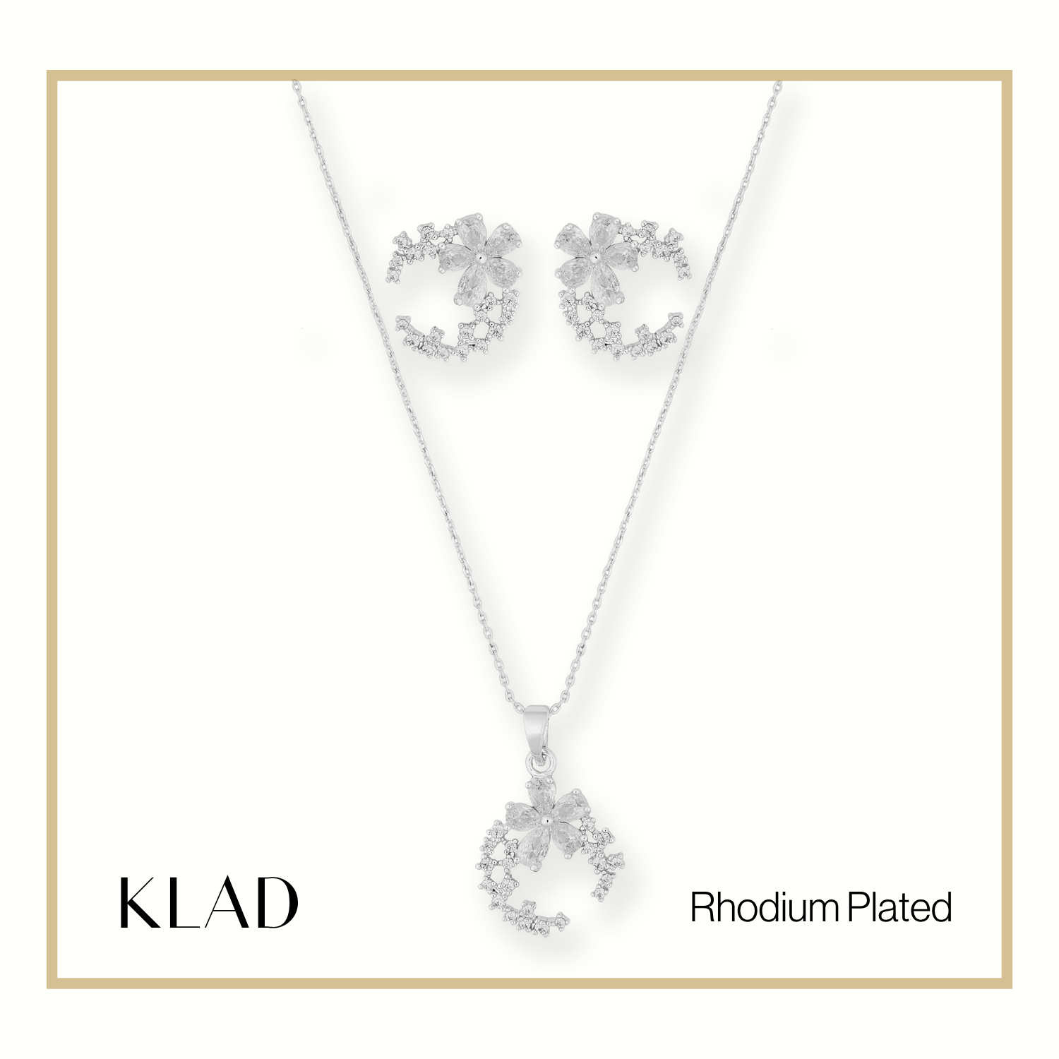 Czianna Jewelry Set in Rhodium