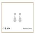 Emberly Dangling Earrings in Rhodium