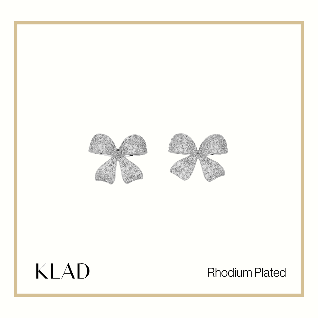 Rhianna Stud Earrings in Rhodium