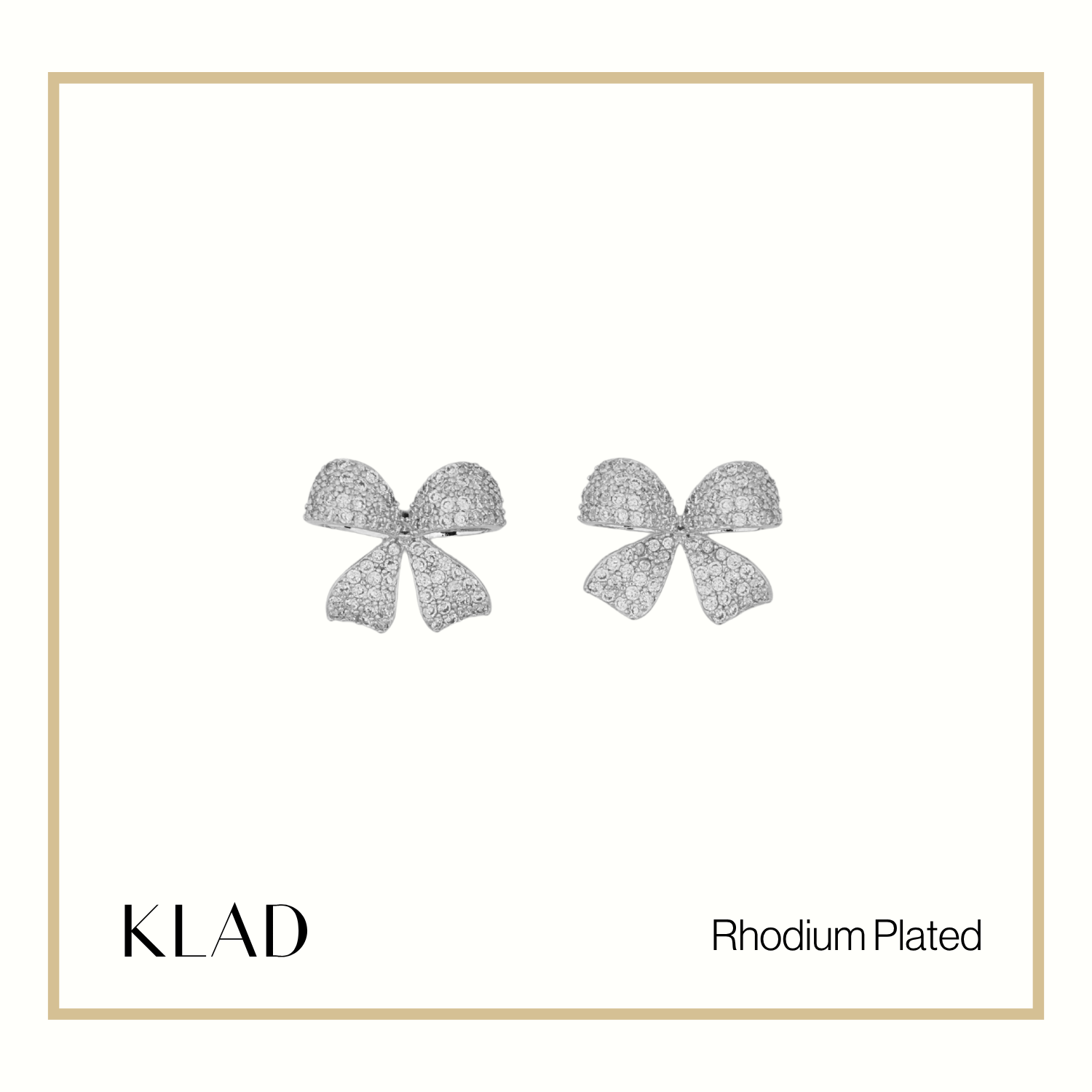 Rhianna Stud Earrings in Rhodium