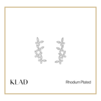 Raya Dangling Earrings in Rhodium
