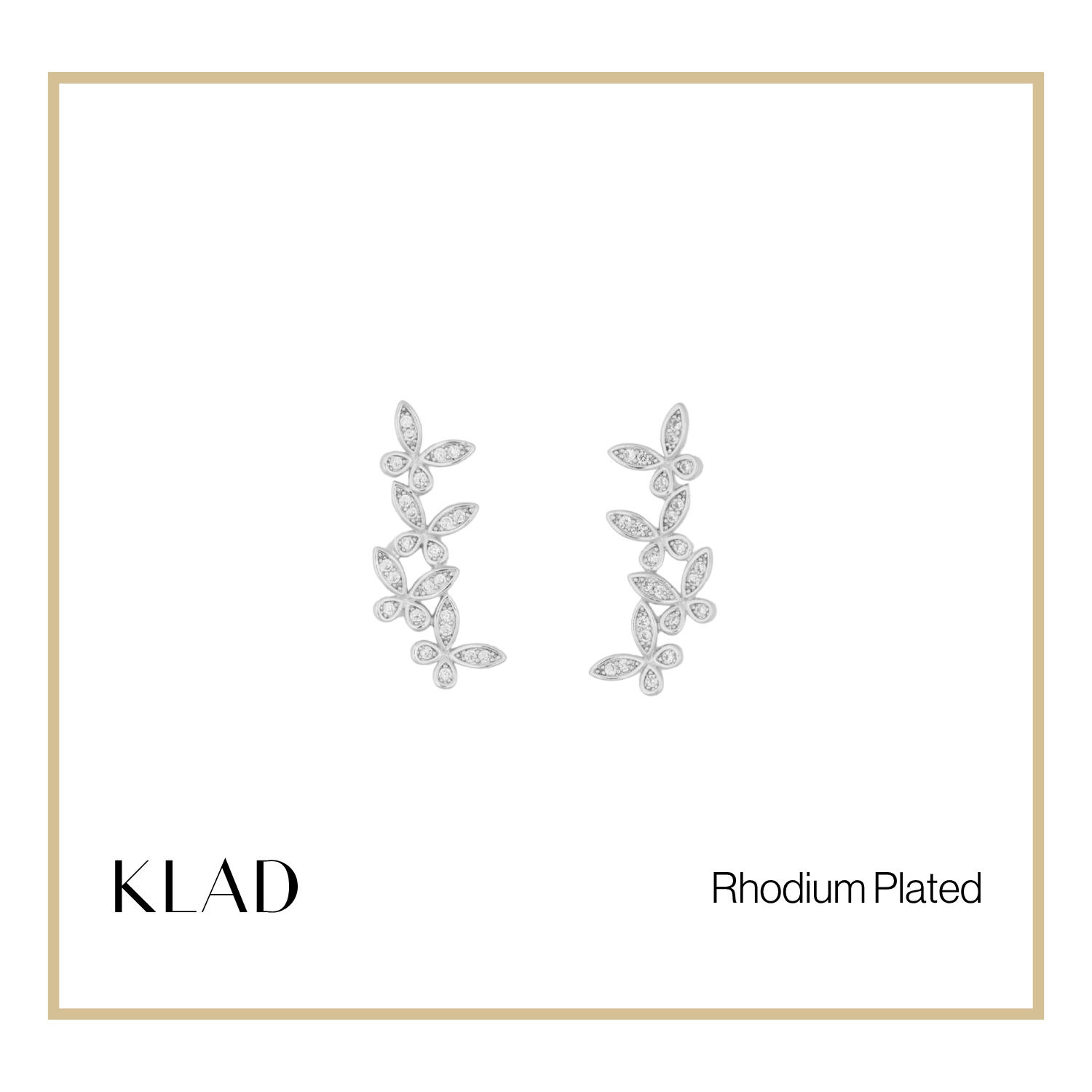 Raya Dangling Earrings in Rhodium