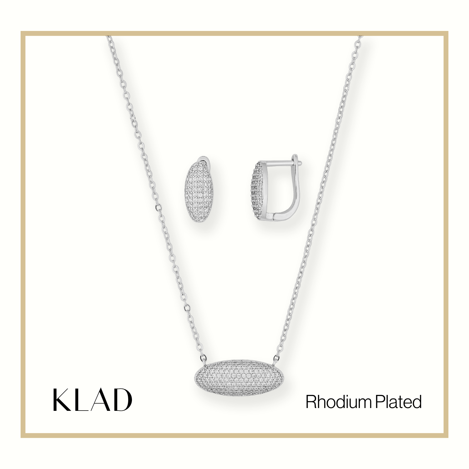 Monroe Jewelry Set in Rhodium