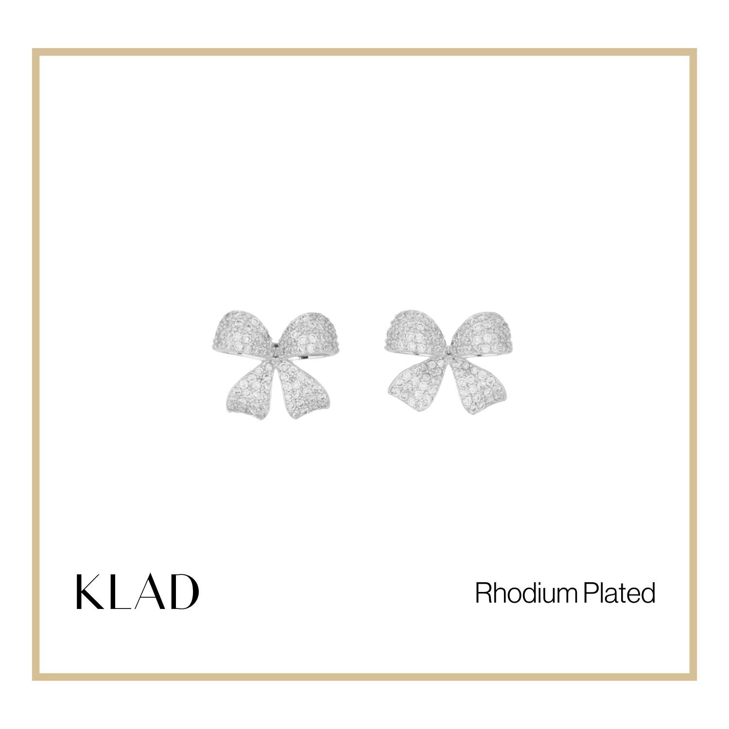 Rhianna Stud Earrings in Rhodium