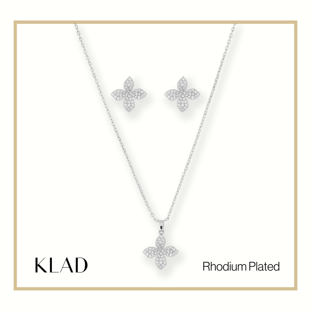 Maryjean Jewelry Set in Rhodium