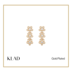 Evaleen Dangling Earrings in Gold