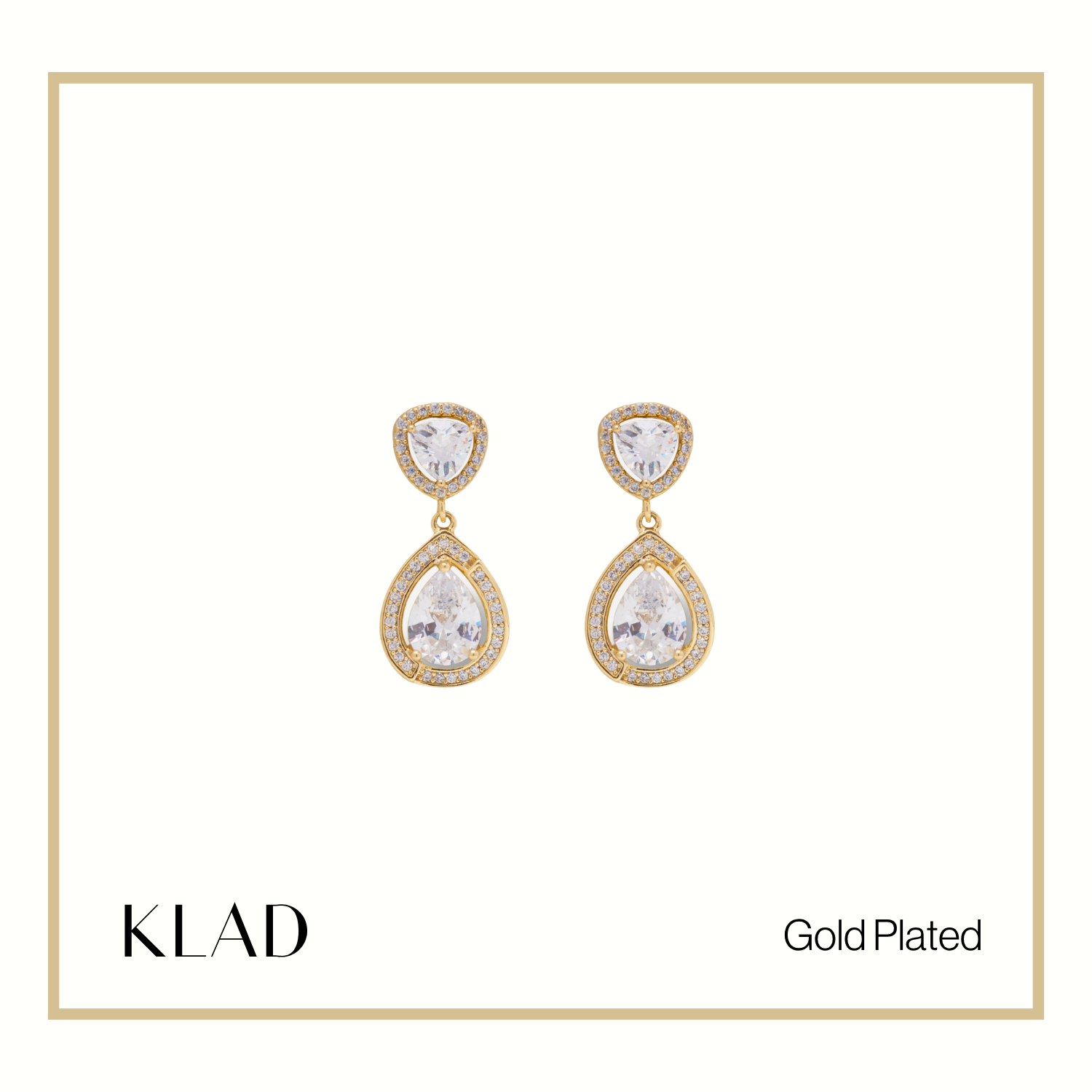 Rhia Dangling Earrings in Gold