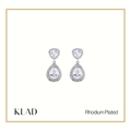 Rhia Dangling Earrings in Rhodium