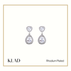 Rhia Dangling Earrings in Rhodium