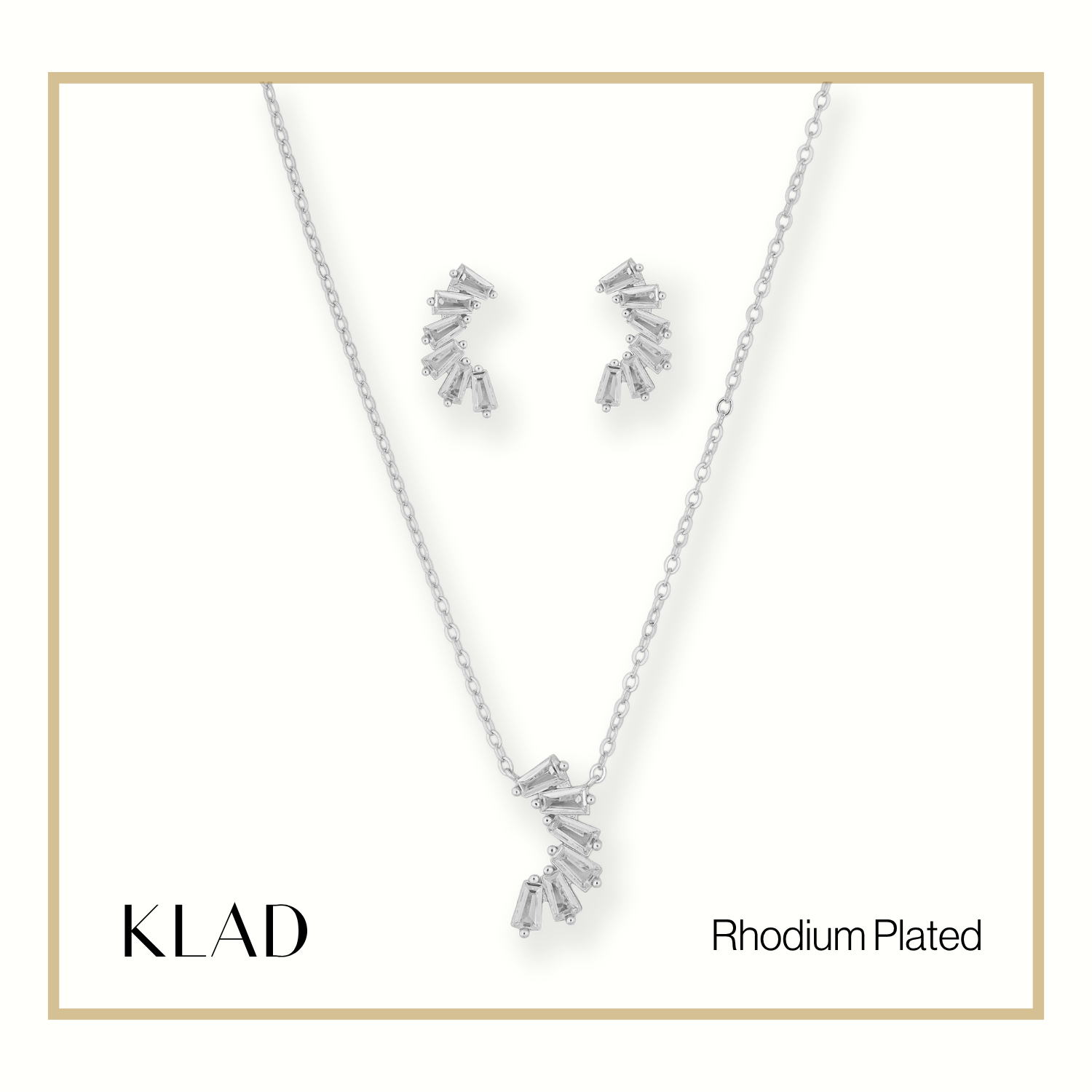 Milana Jewelry Set in Rhodium