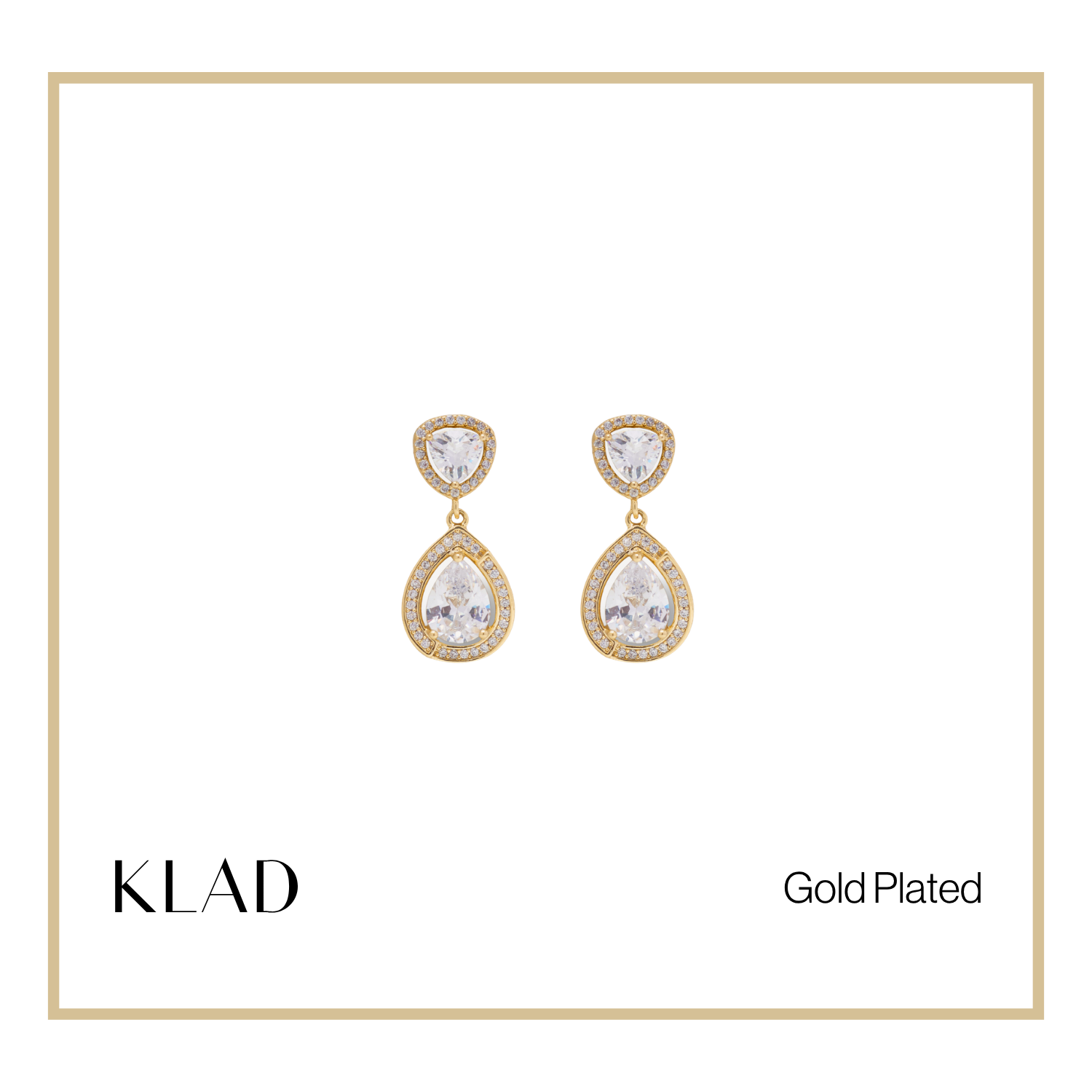 Rhia Dangling Earrings in Gold