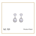 Rhia Dangling Earrings in Rhodium