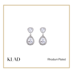Rhia Dangling Earrings in Rhodium