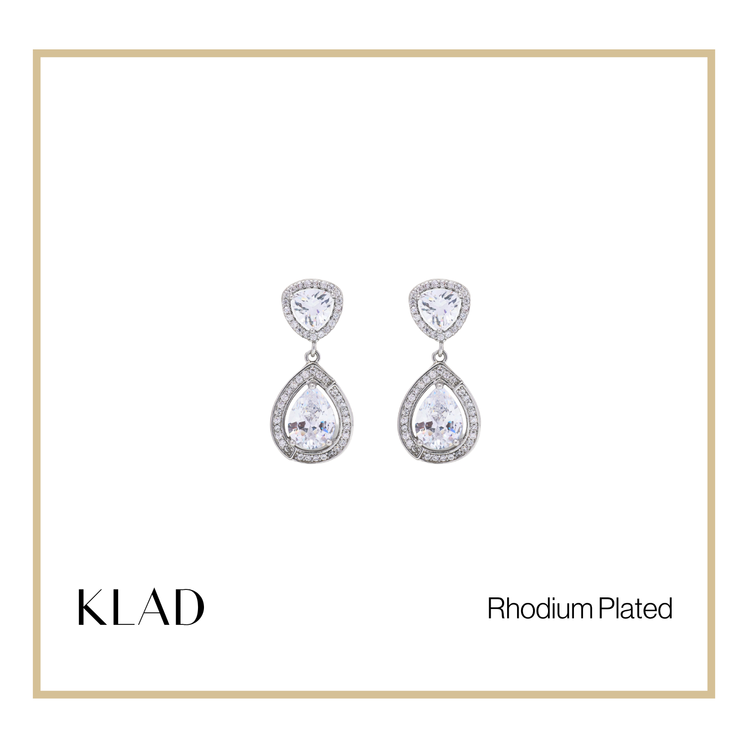 Rhia Dangling Earrings in Rhodium