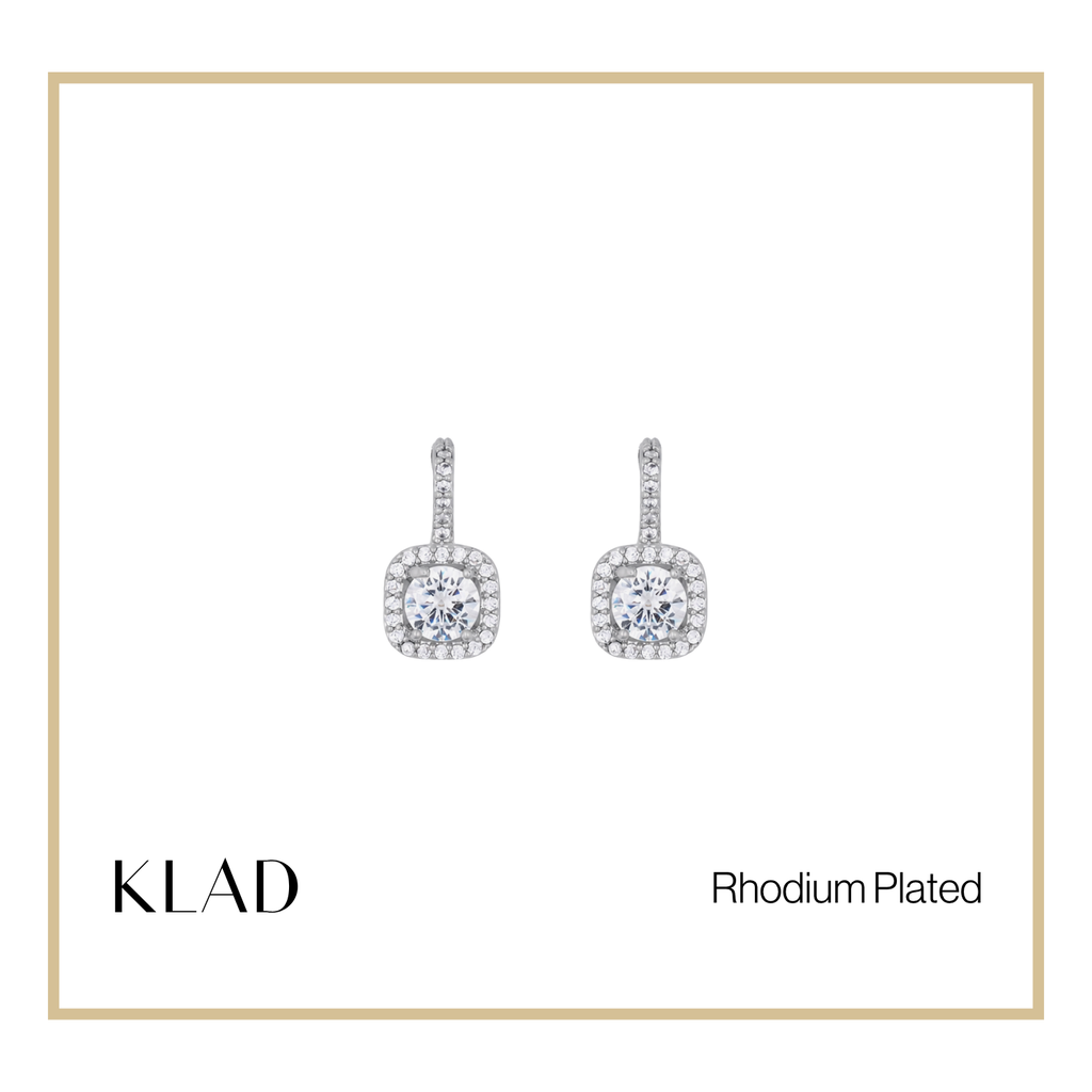 Osara Drop Earrings in Rhodium