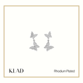 Molly Drop Earrings in Rhodium