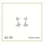 Molly Drop Earrings in Rhodium