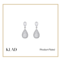 Emani Drop Earrings in Rhodium