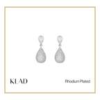 Emani Drop Earrings in Rhodium