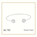 Tess Thin Bangles in Rhodium
