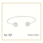 Tess Thin Bangles in Rhodium