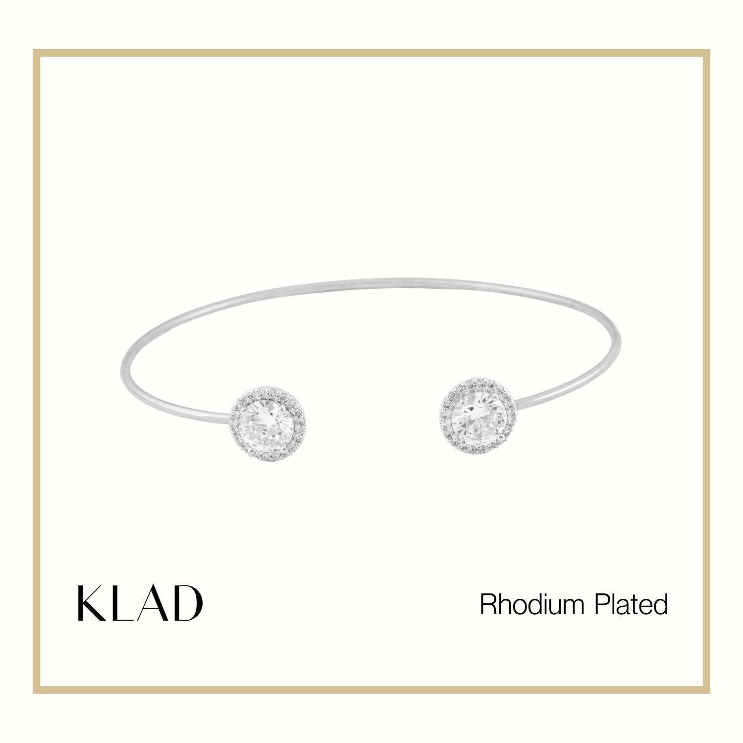 Tess Thin Bangles in Rhodium