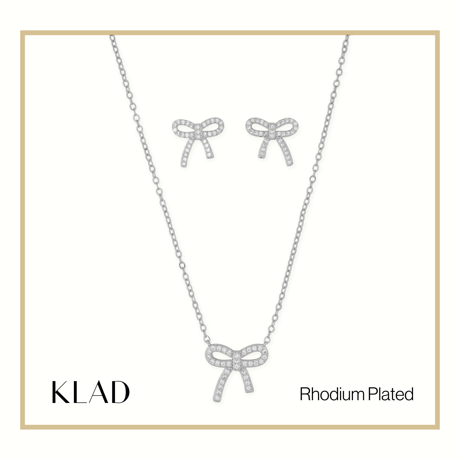 Meryl Jewelry Set in Rhodium