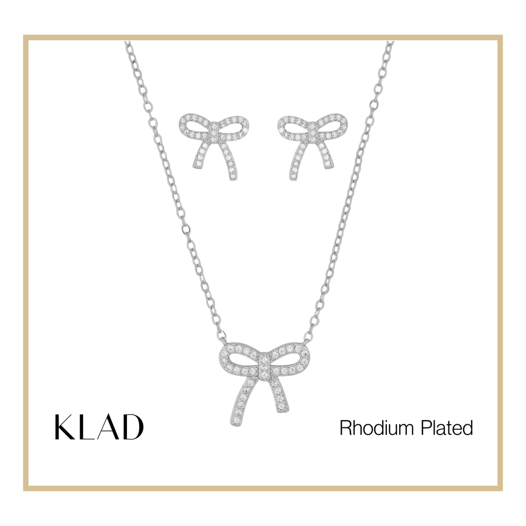 Meryl Jewelry Set in Rhodium