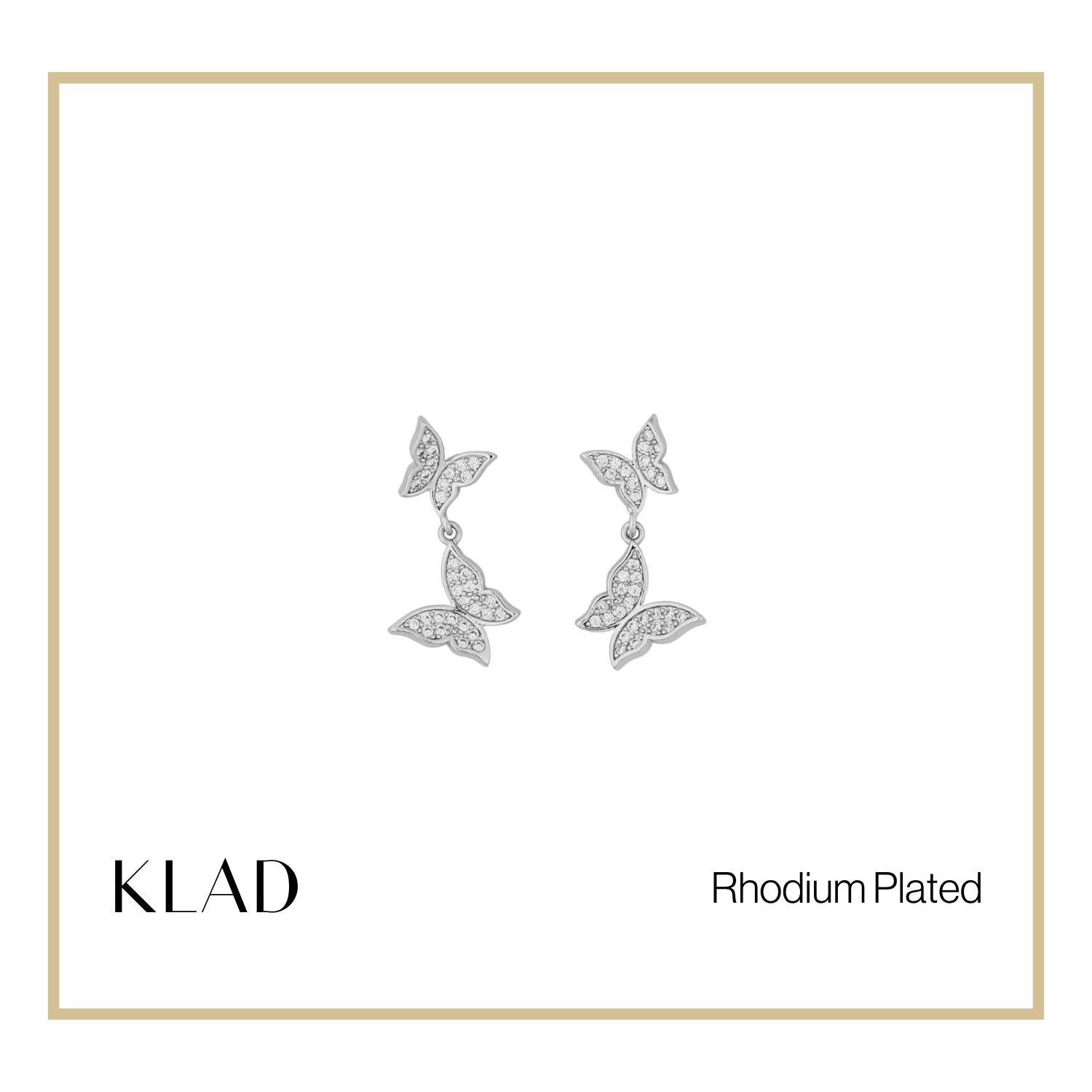 Molly Drop Earrings in Rhodium