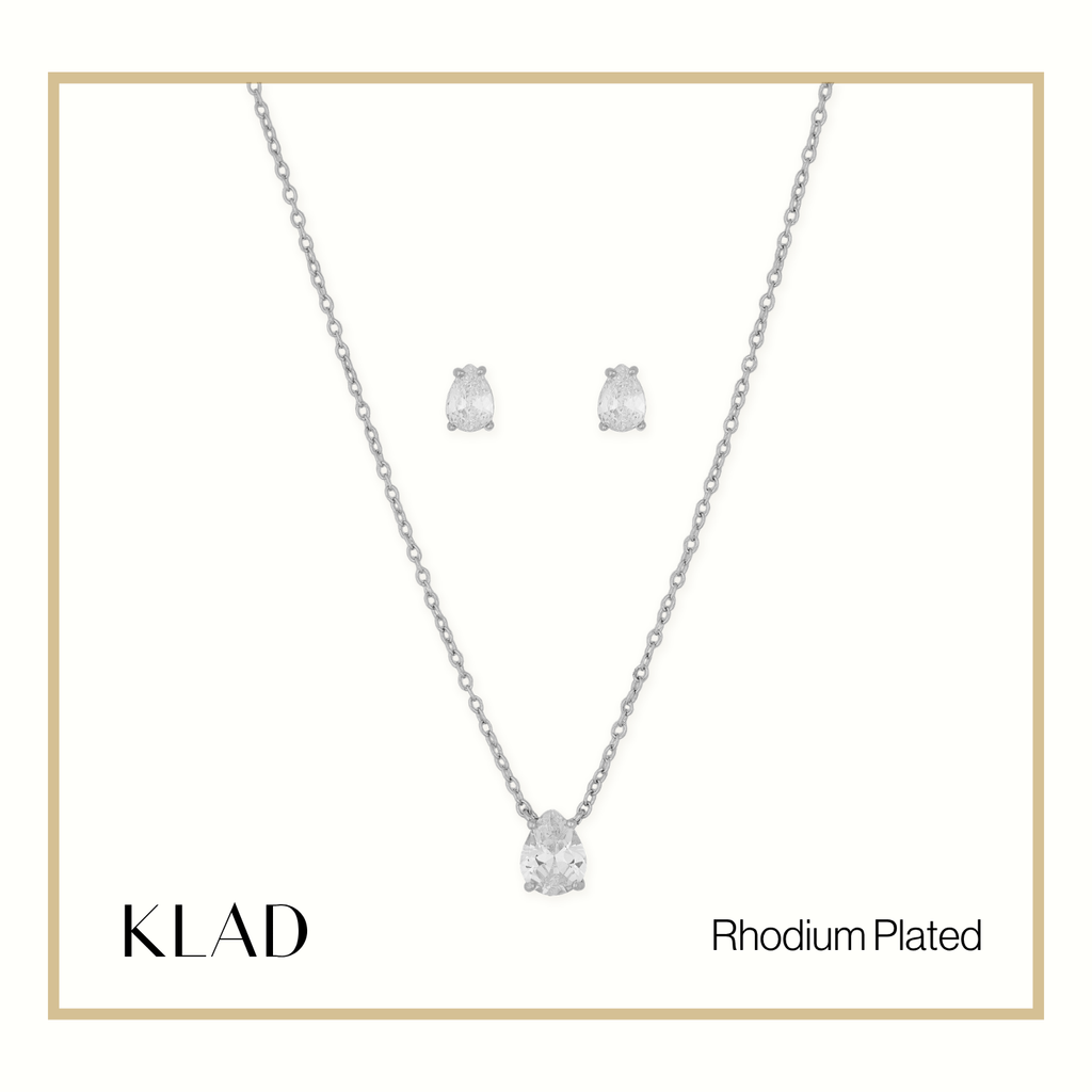 Mazel Jewelry Set in Rhodium
