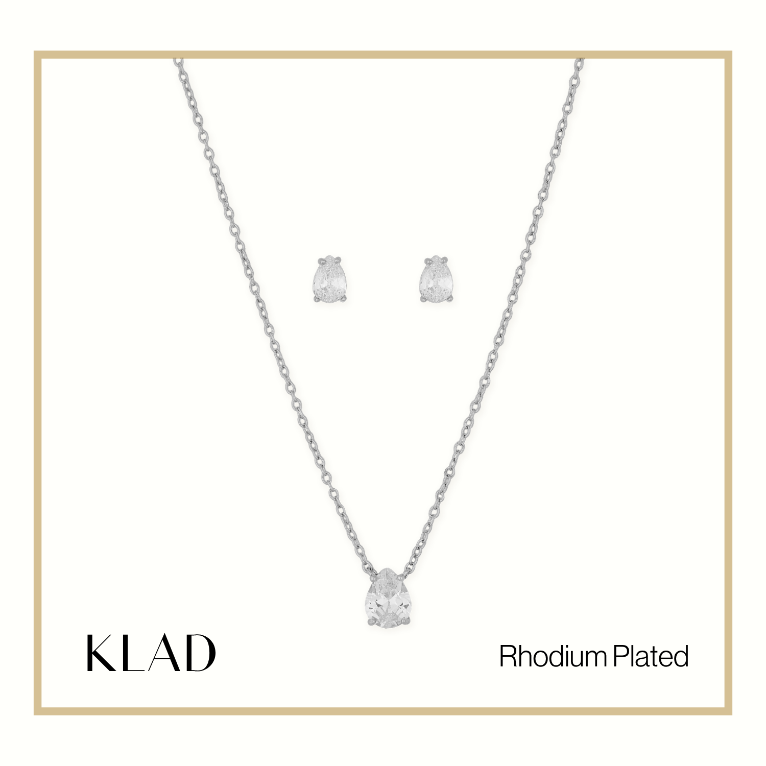 Mazel Jewelry Set in Rhodium