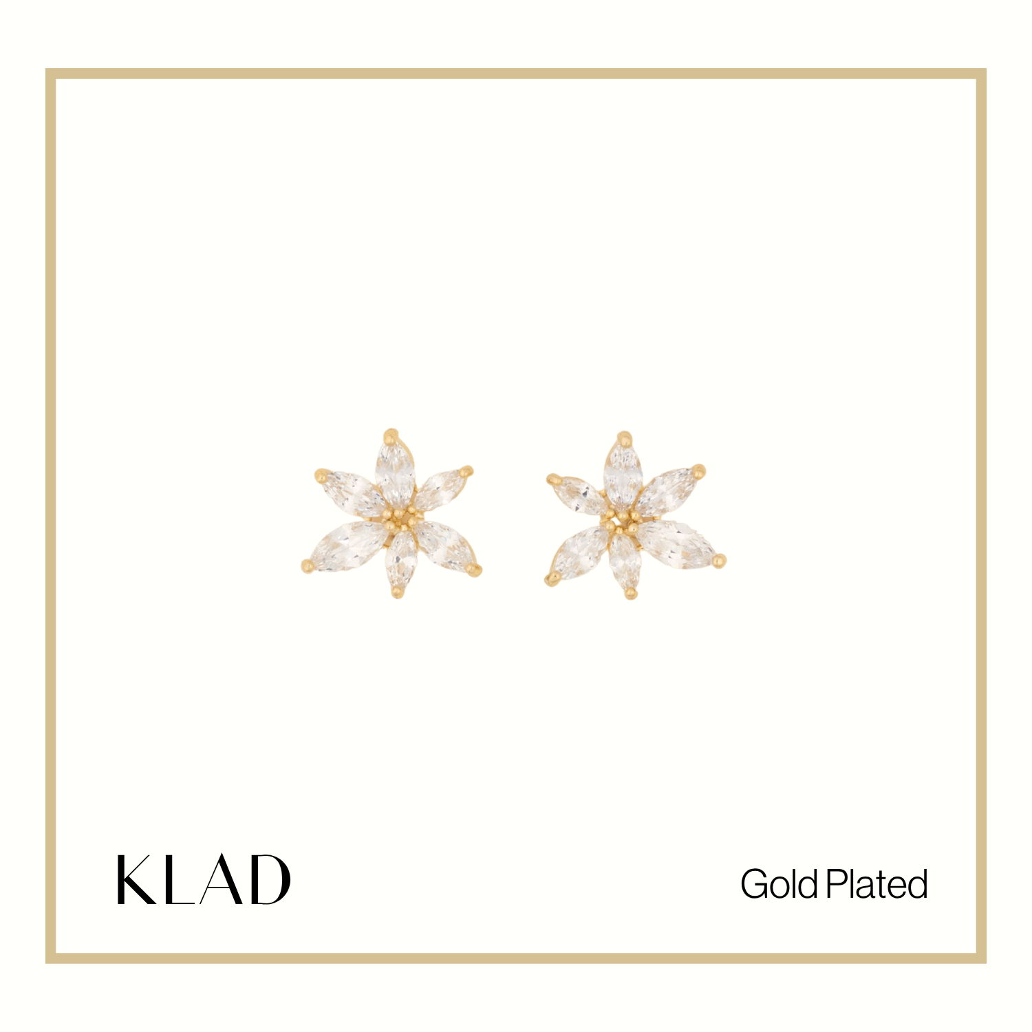Rochelle Stud Earrings in Gold