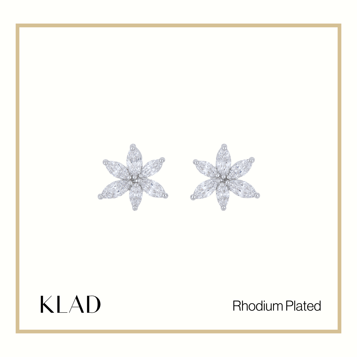 Rochelle Stud Earrings in Rhodium