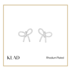 Rosie Stud Earrings in Rhodium