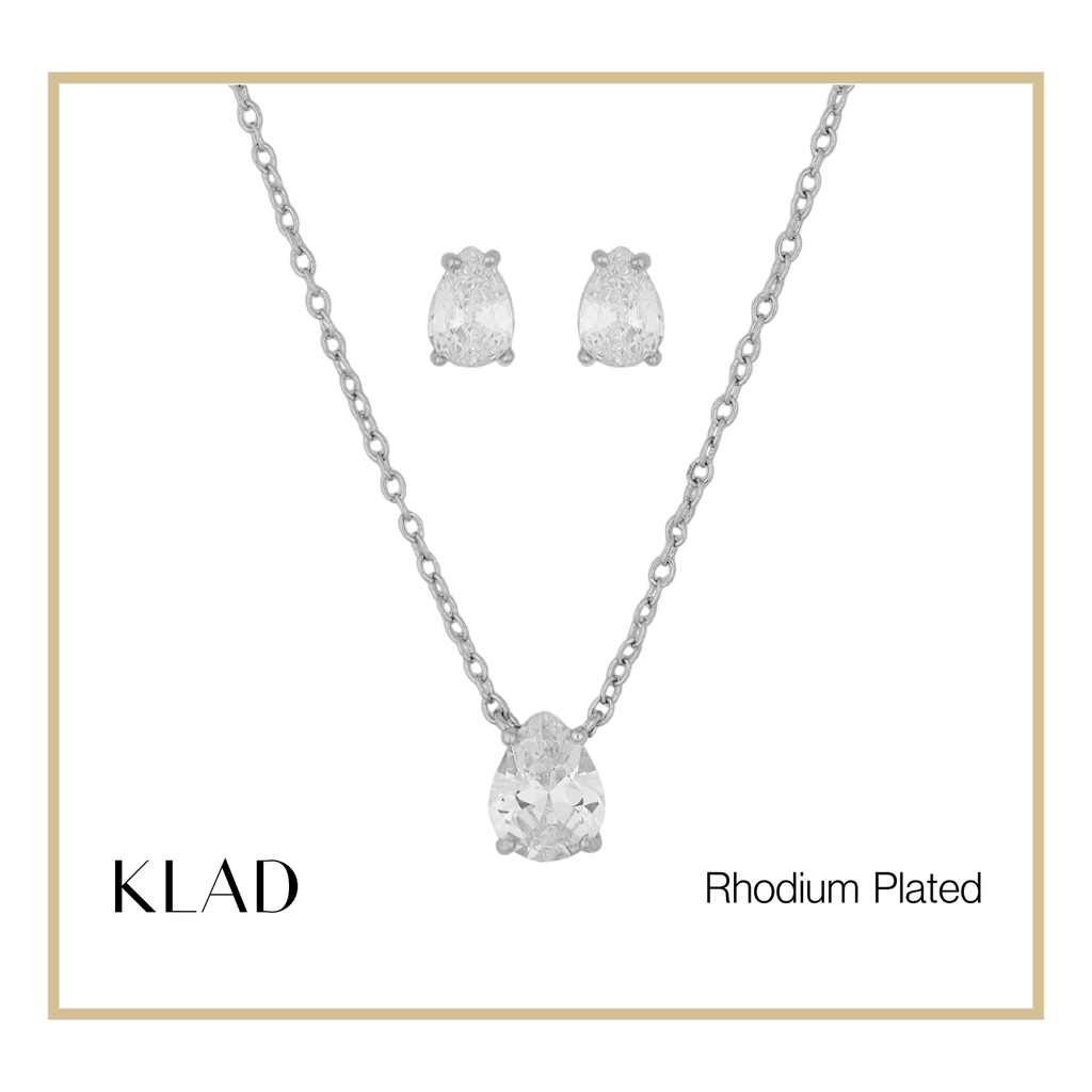 Mazel Jewelry Set in Rhodium