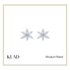 Rochelle Stud Earrings in Rhodium
