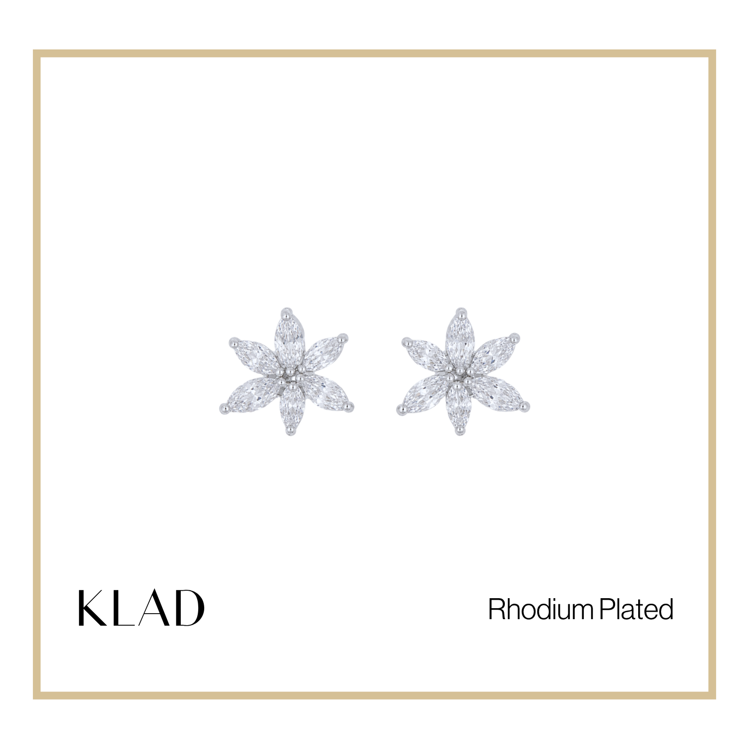 Rochelle Stud Earrings in Rhodium