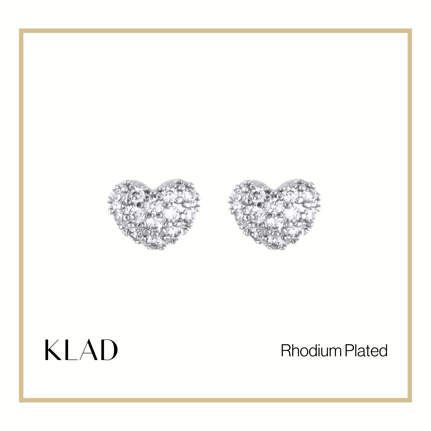 Veronica Stud Earrings in Rhodium