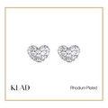 Veronica Stud Earrings in Rhodium
