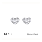 Veronica Stud Earrings in Rhodium