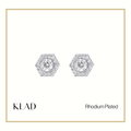 Laevin Stud Earrings in Rhodium