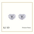 Vielle Studs Earrings in Rhodium