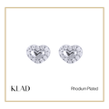 Vielle Studs Earrings in Rhodium
