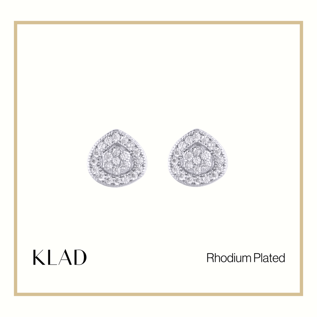 Lei Stud Earrings in Rhodium