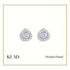Lei Stud Earrings in Rhodium